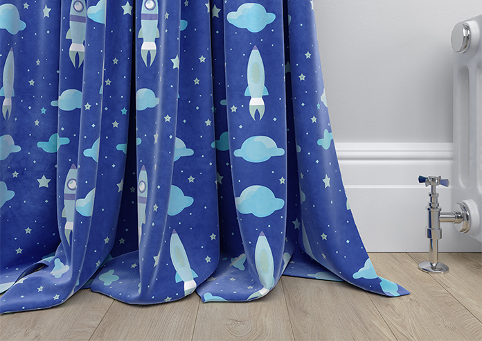 Blast Off, Blue Comet - Made to Measure Curtains - Image 6